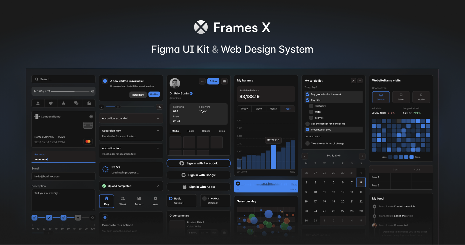 Frames X Figma UI Kit