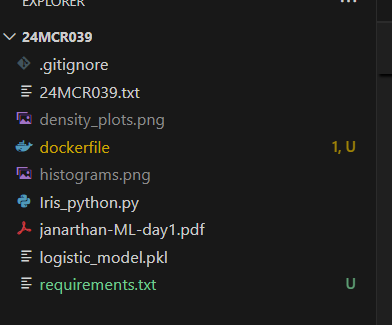 CREATE AN DOCKER IMAGE FOR ML PROJECT