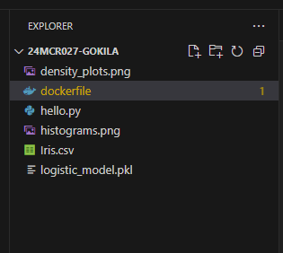 CREATE AN DOCKER IMAGE FOR ML PROJECT