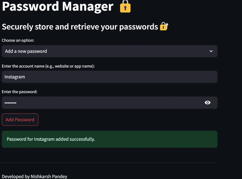 I Built a Password Manager Using Python, Streamlit, and Fernet — Here's How 🛡️