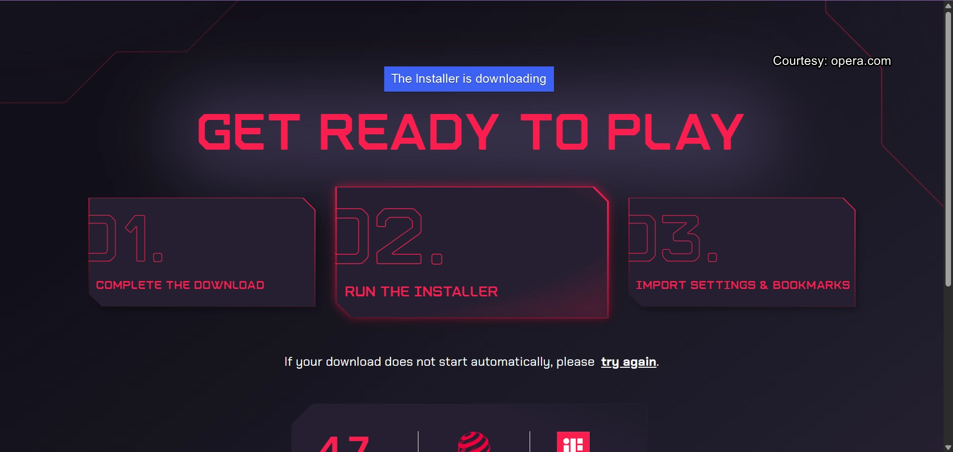 The installer is downloading