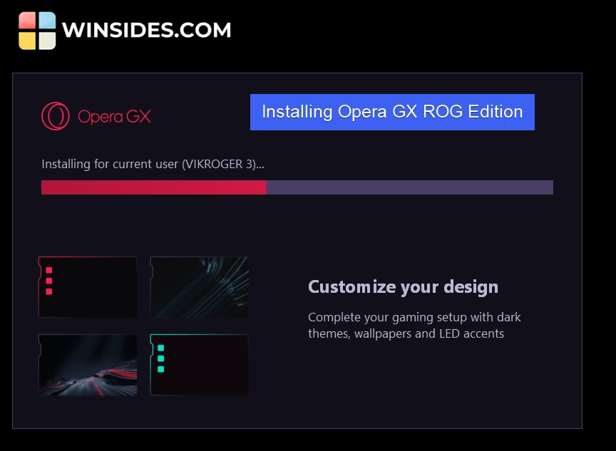 Install Opera GX Browser ROG Edition