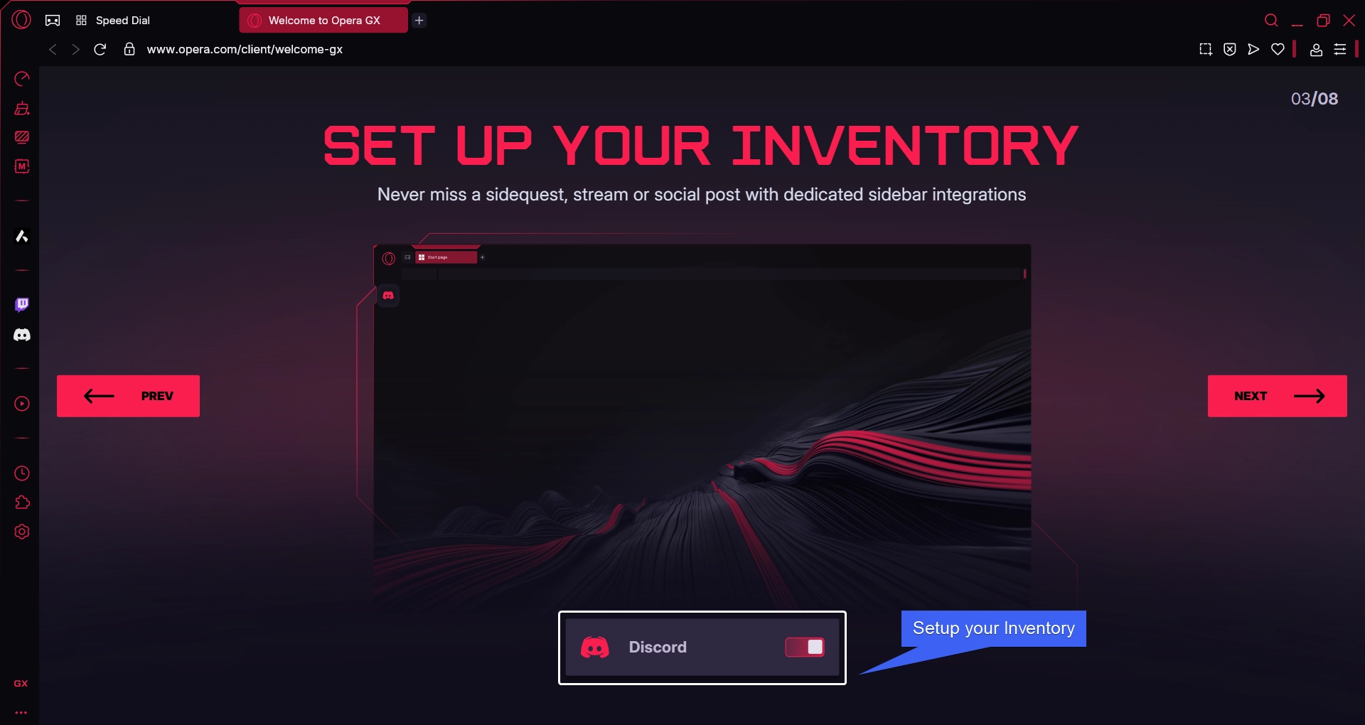 Setup your Sidebar Integrations