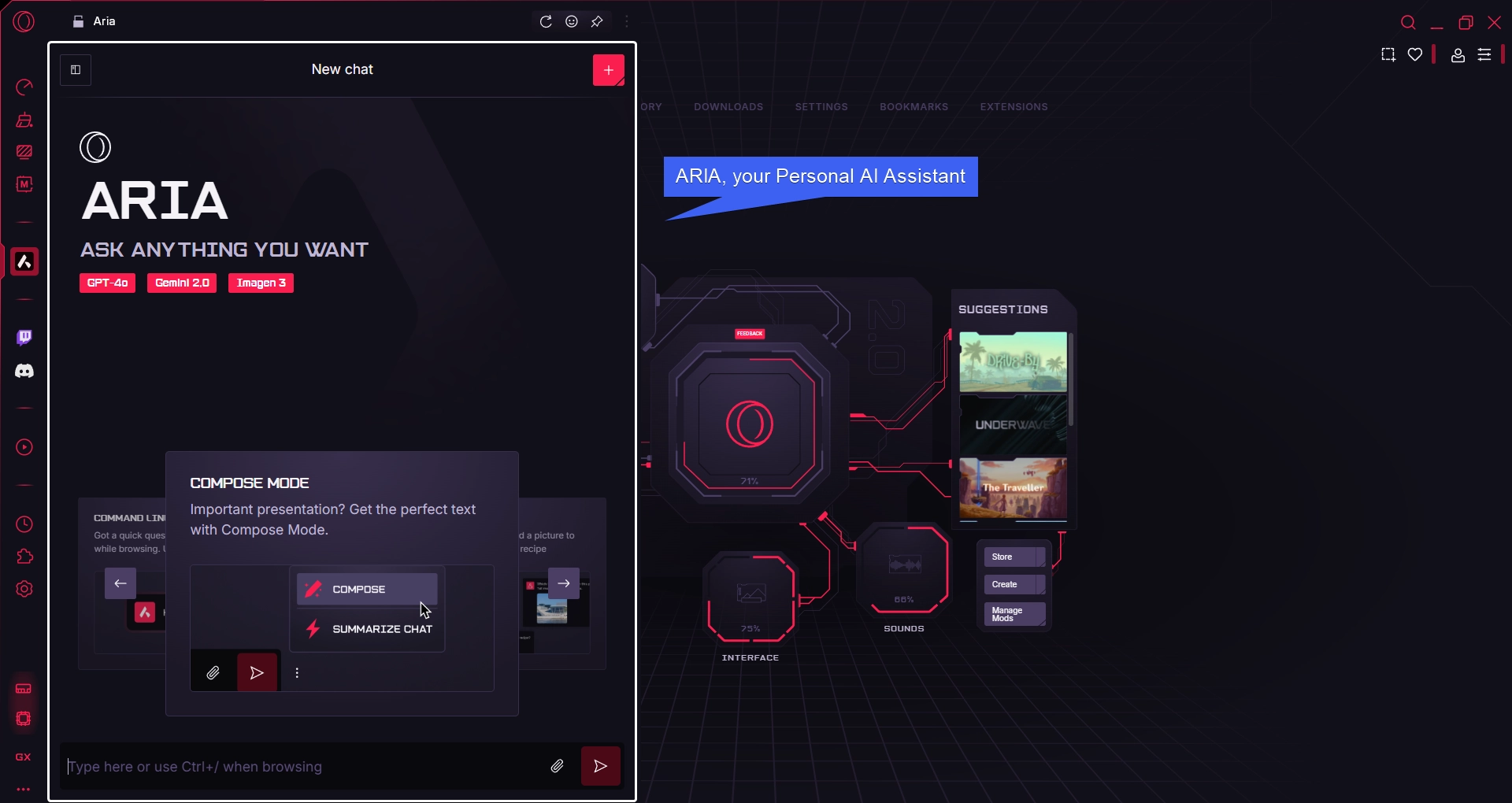Aria, personal AI Assistant