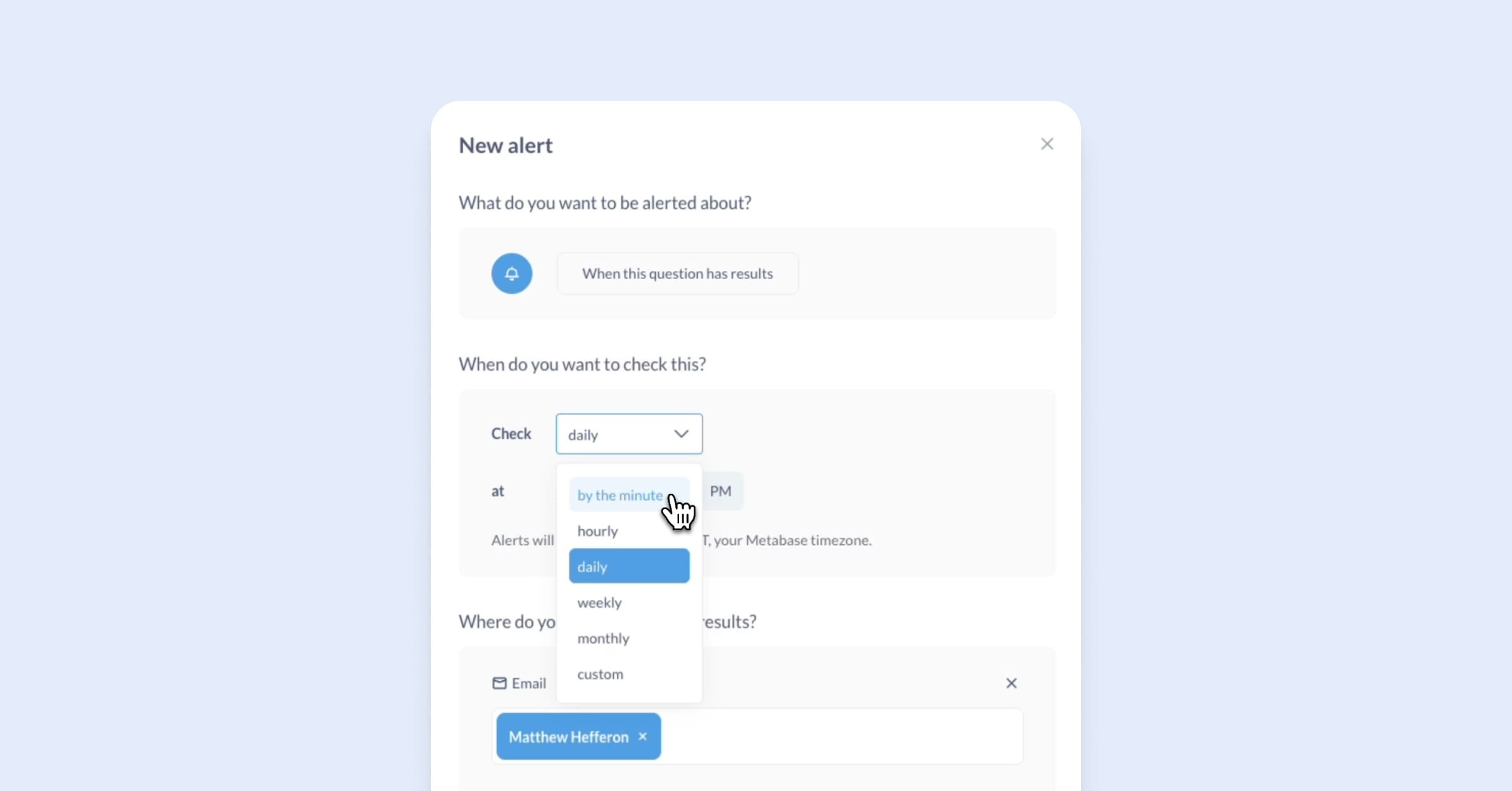 More control over alerts