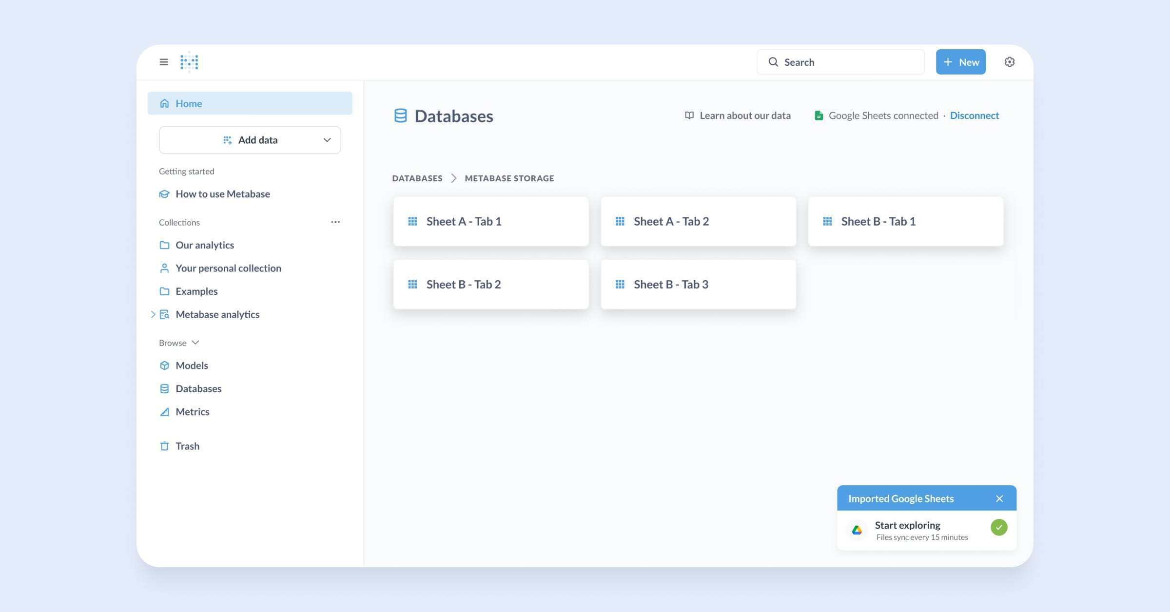 Connect directly to Google Drive to analyze Google Sheets