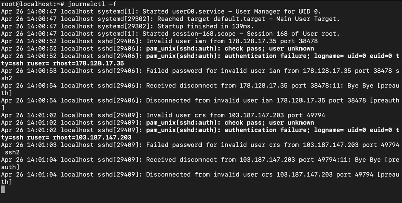 Real-Time Log Monitoring with "journalctl -f" in Linux Systems