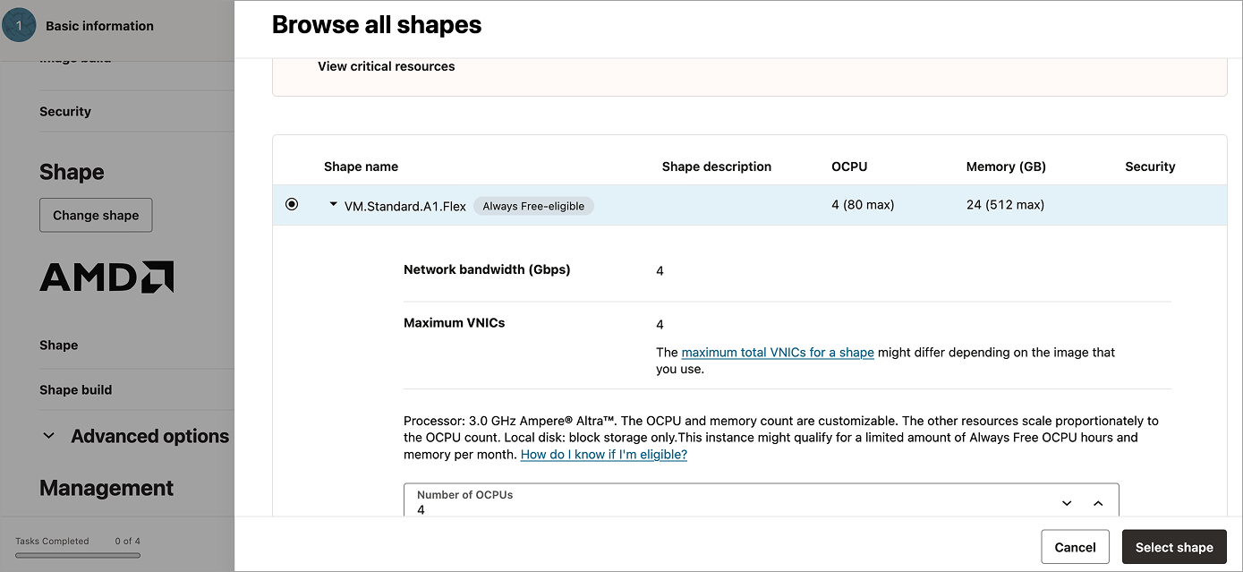 instance shape set up