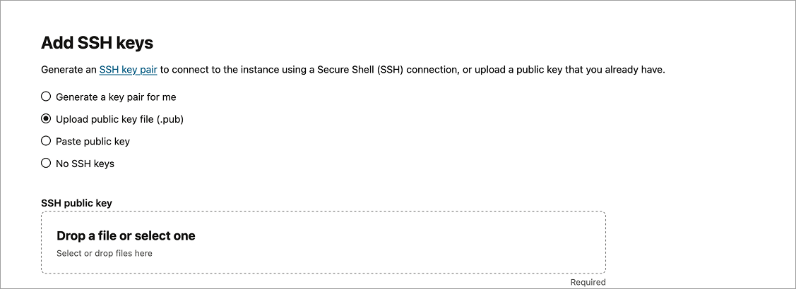 public key configuration