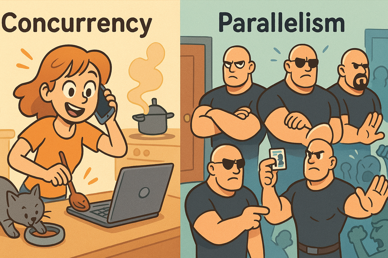 Concurrency v/s Parallelism