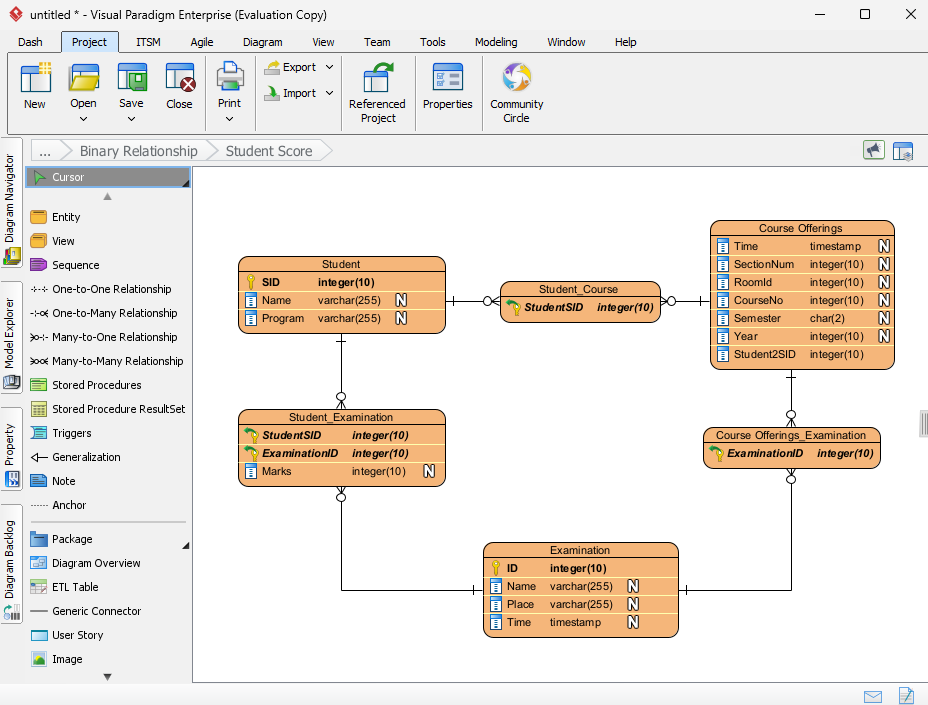 Logical Database Design with Visual Paradigm