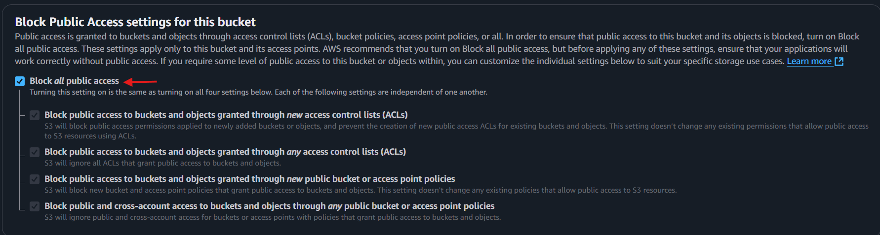 s3 bucket public access