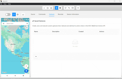 Appium Gestures Builder - Creating Pointers