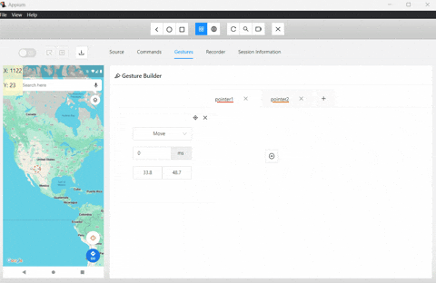 Appium Gestures Builder - Adding Actions