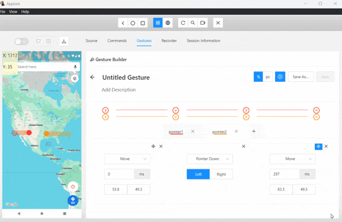 Appium Gestures Builder - Saving Gestures