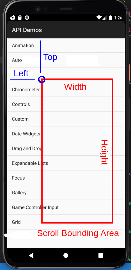 Scroll Bounding Area