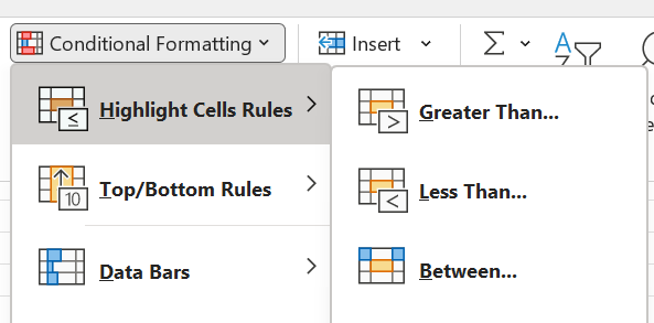 conditional formating
