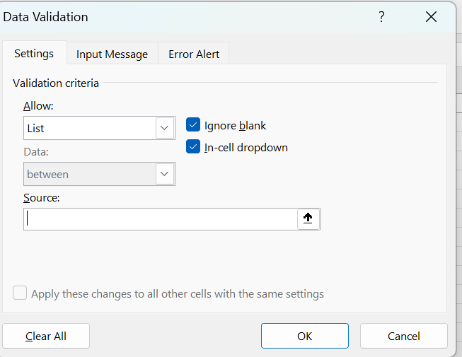 Data Validation