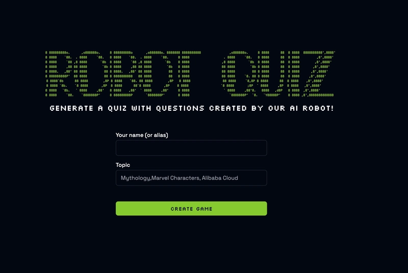 AI-Powered Quiz Game on Any Topic