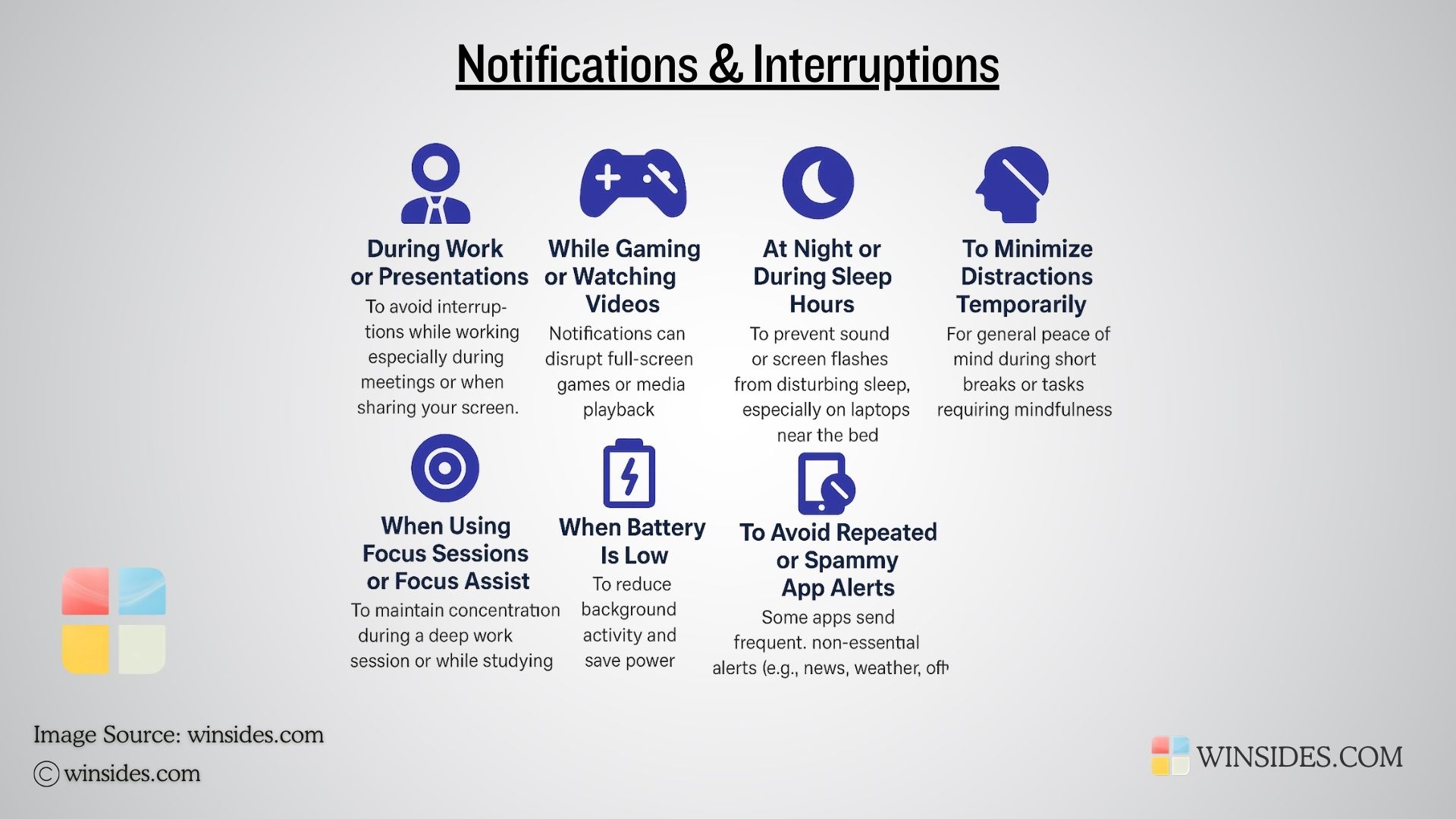 Notifications and Interruptions on Windows 11