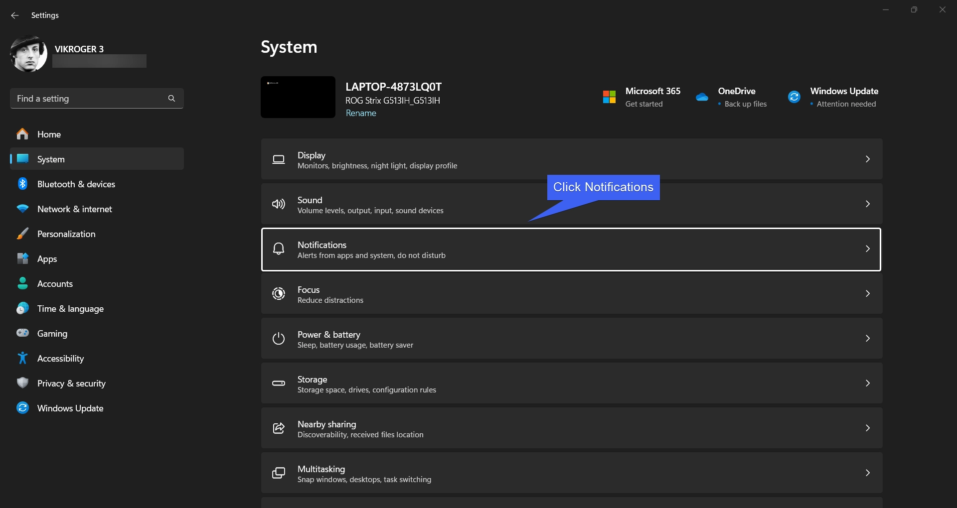 Click Notifications