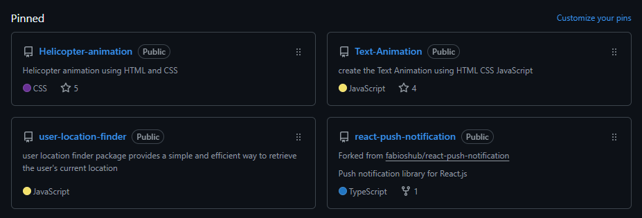 pinned repositories image