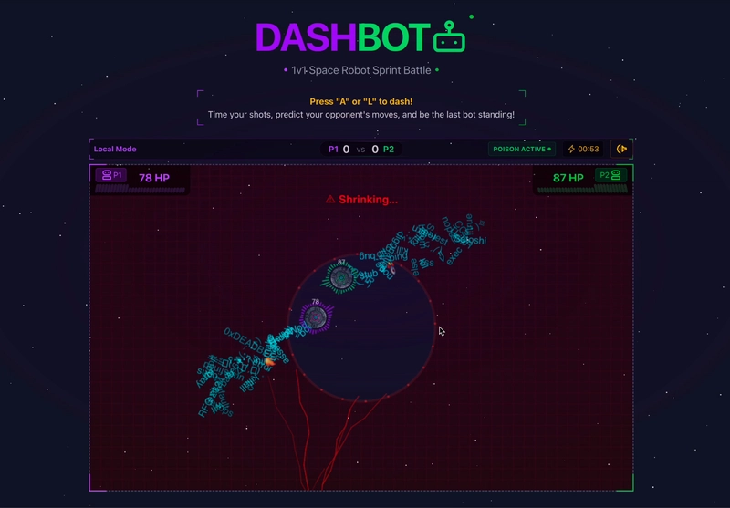 DashBot: 1v1 Space Robot Sprint Battle