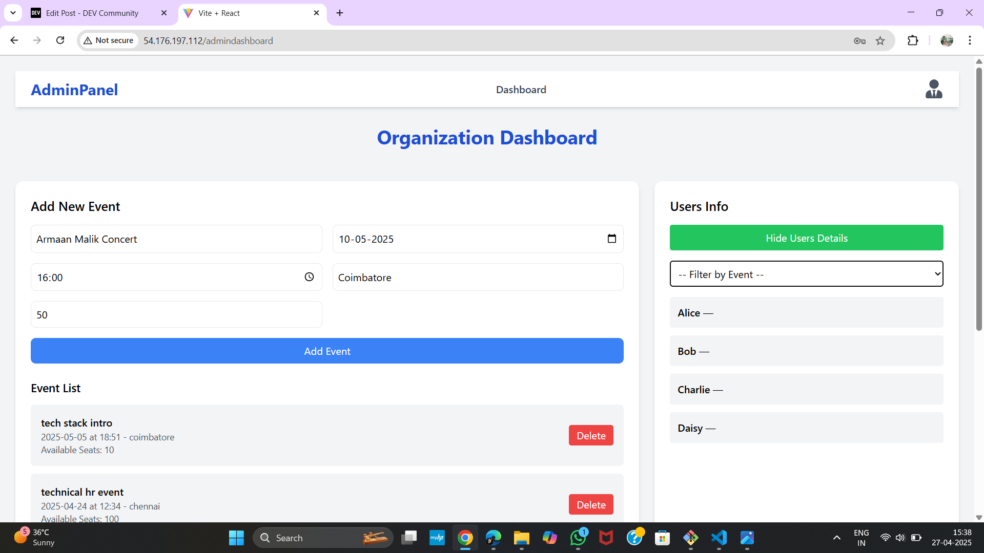 Event Registration