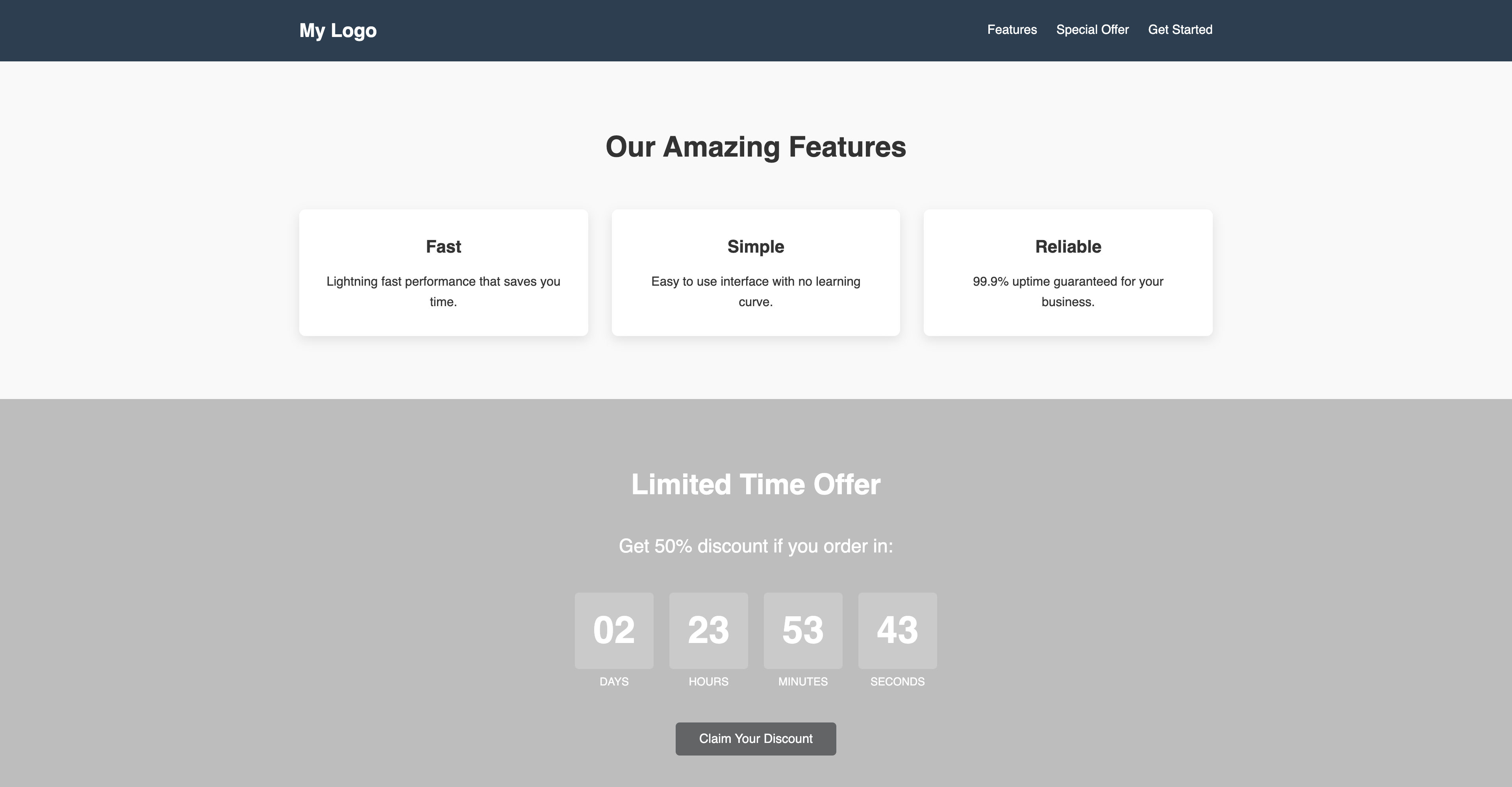 landing page