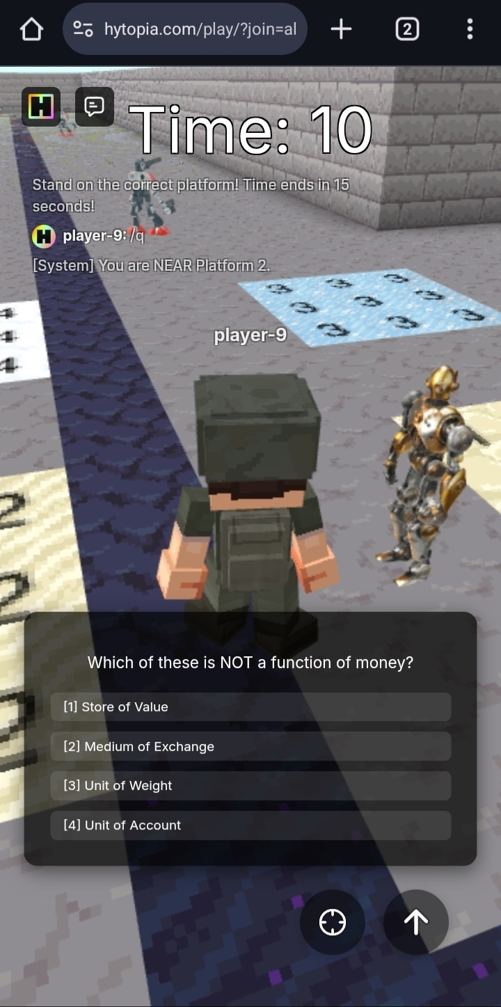 HermitONL 0.1 (RobotCapitol): a 3D Game to learn Bitcoin (Russian Roulette Drop style)