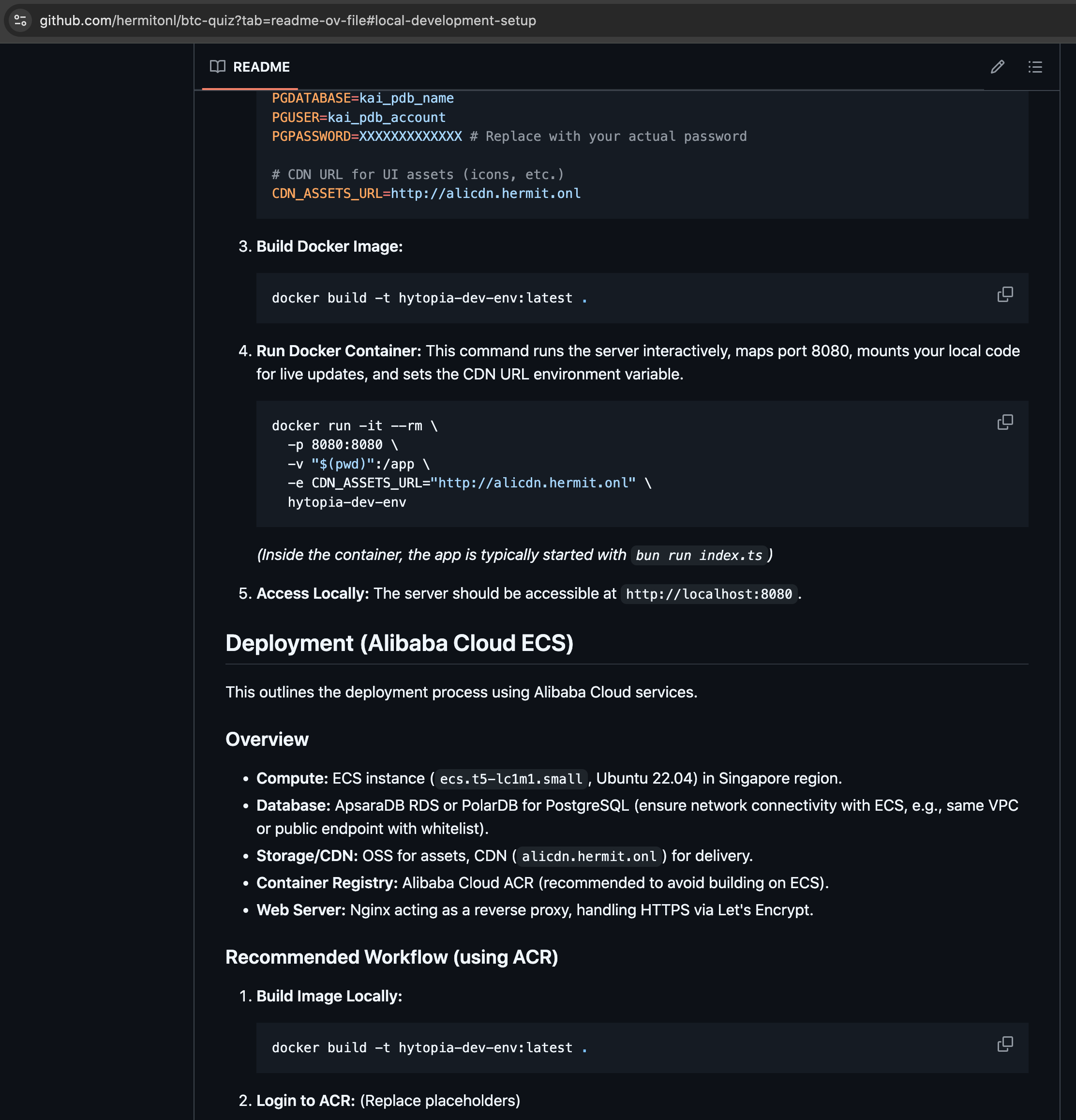 Github Repo Local & Deployment