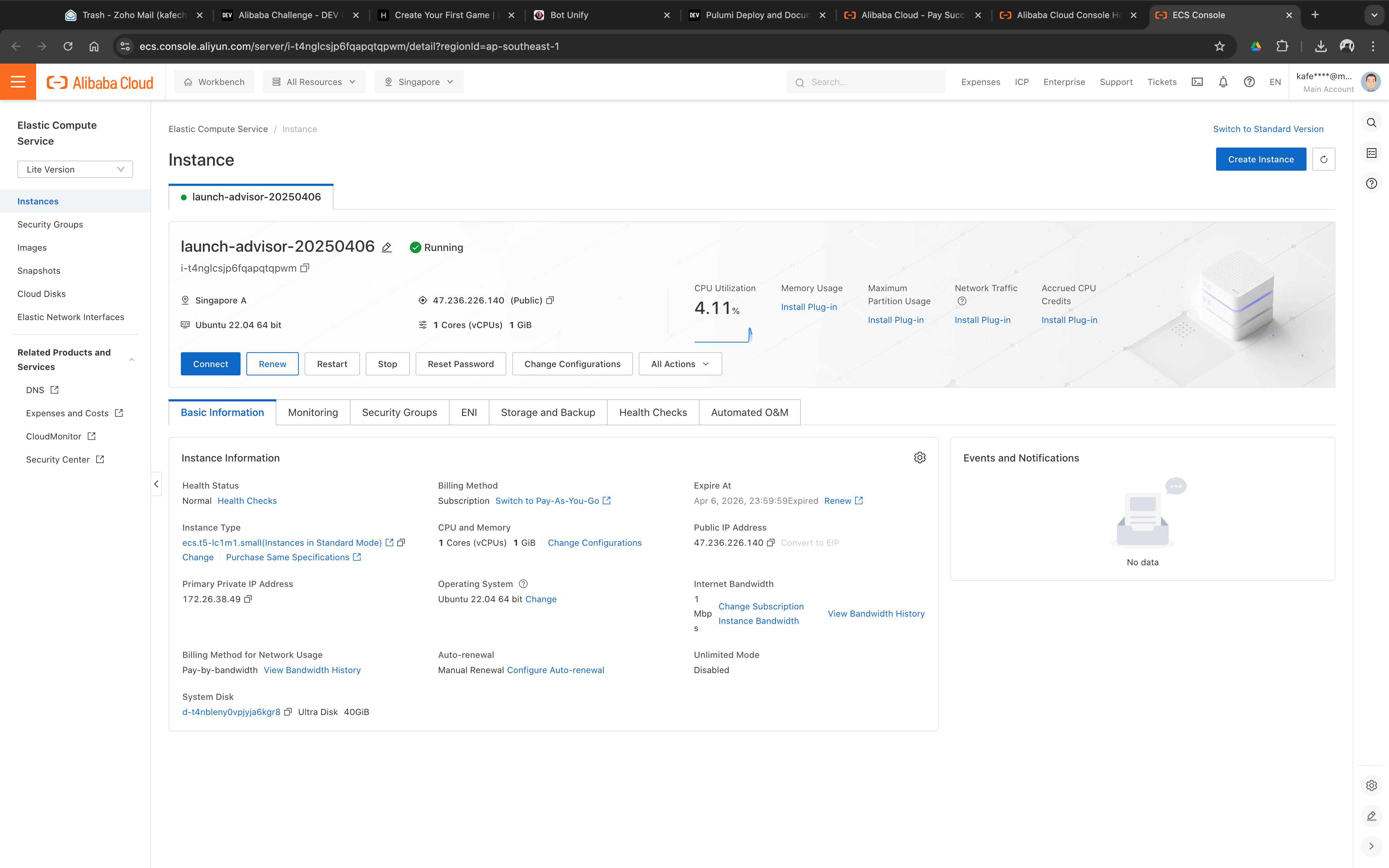 ECS Dashboard