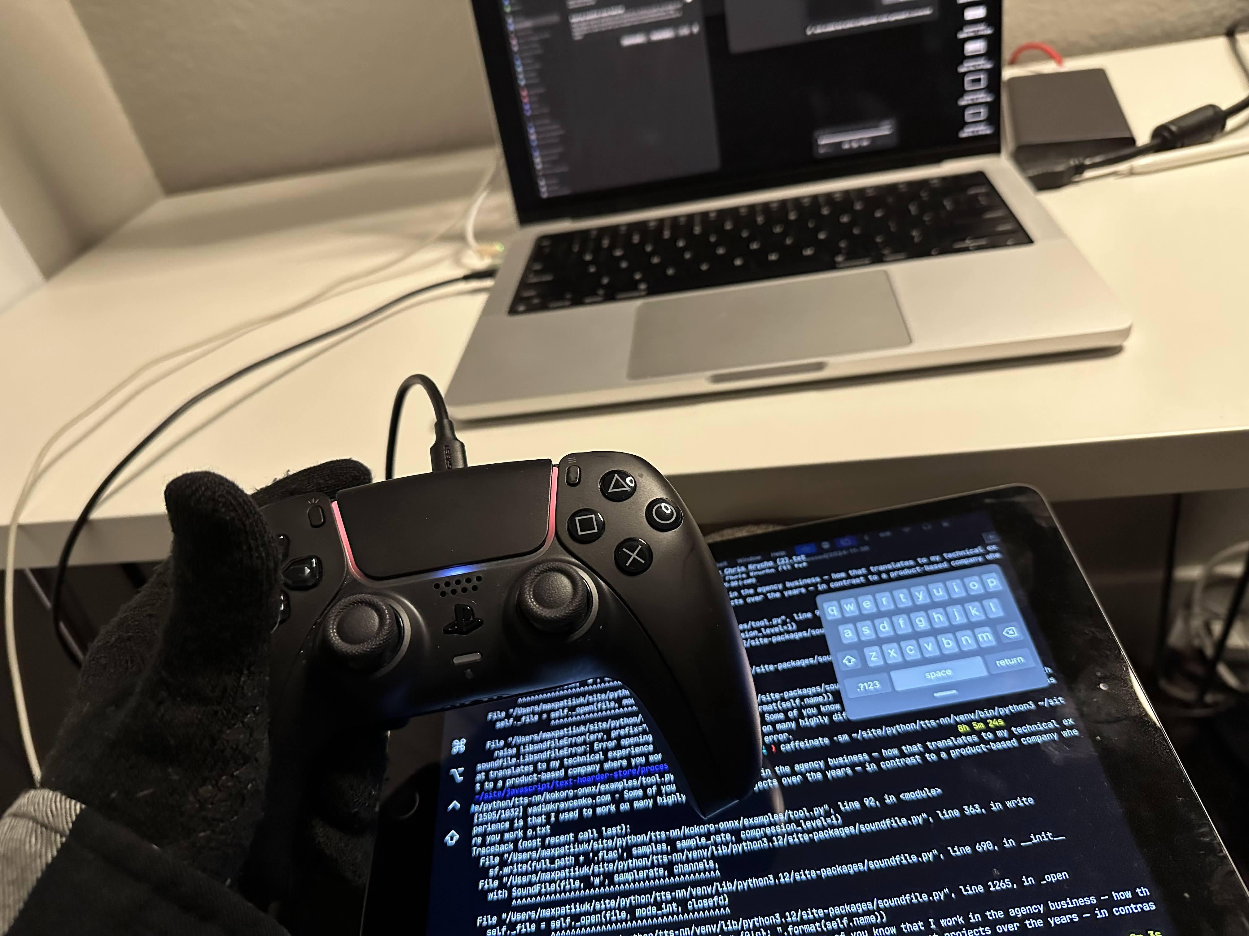 While DualSense supports wireless, my controller battery has gone bad from disuse so I was plugged in most of the time