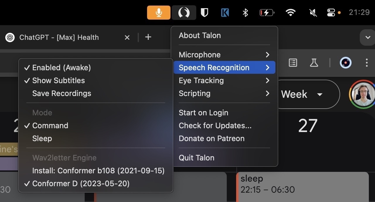 Tylon does not have much of a user interface, with most interactions happening from menu bar or Python scripts