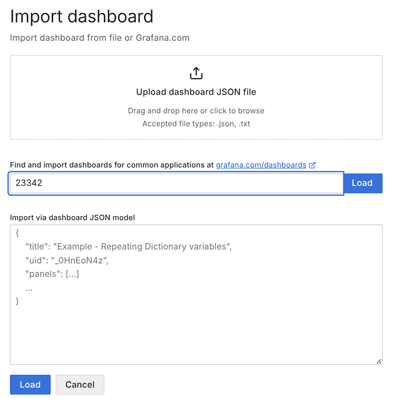 Grafana Import