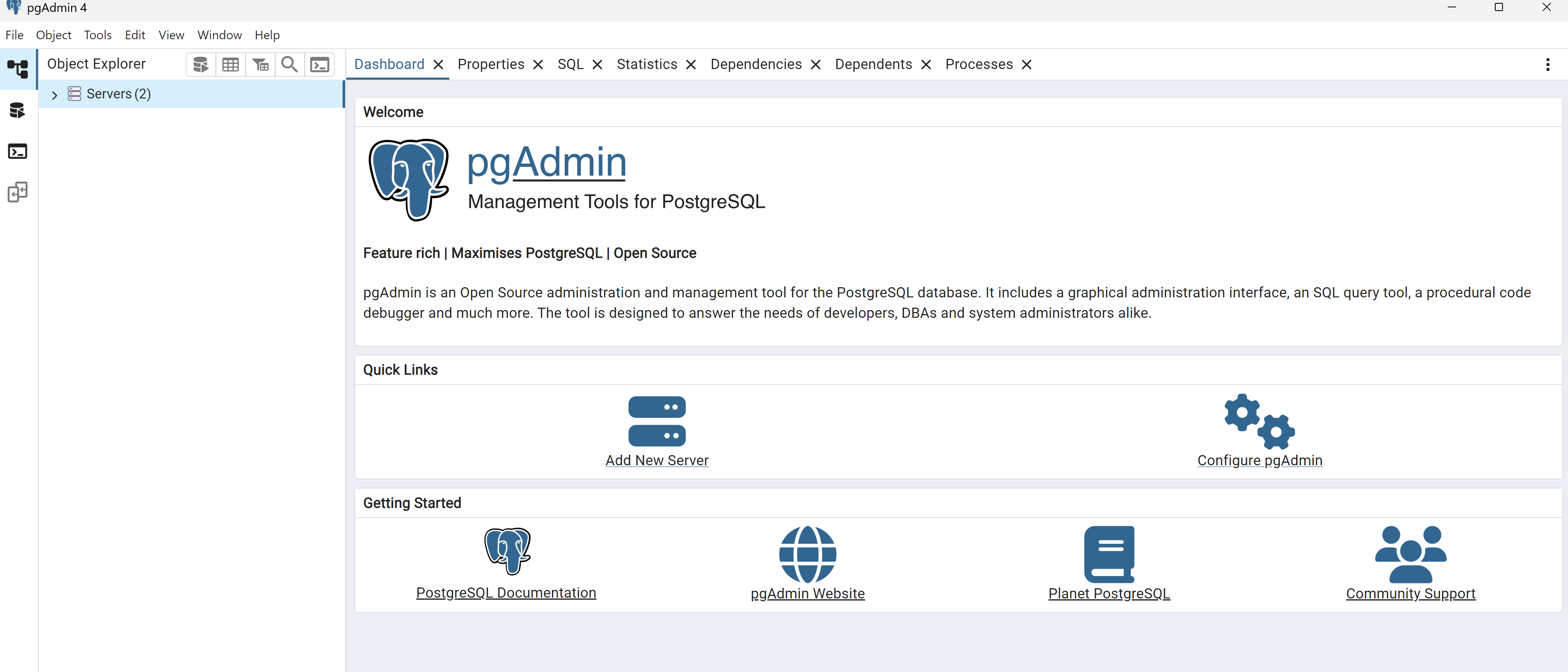 PgAdmin lauches after PostgreSQL installation
