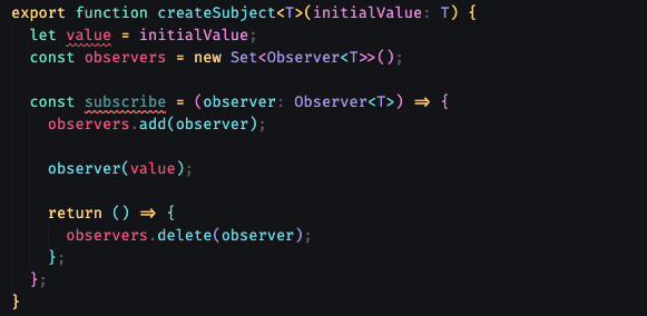 creating subscriber function