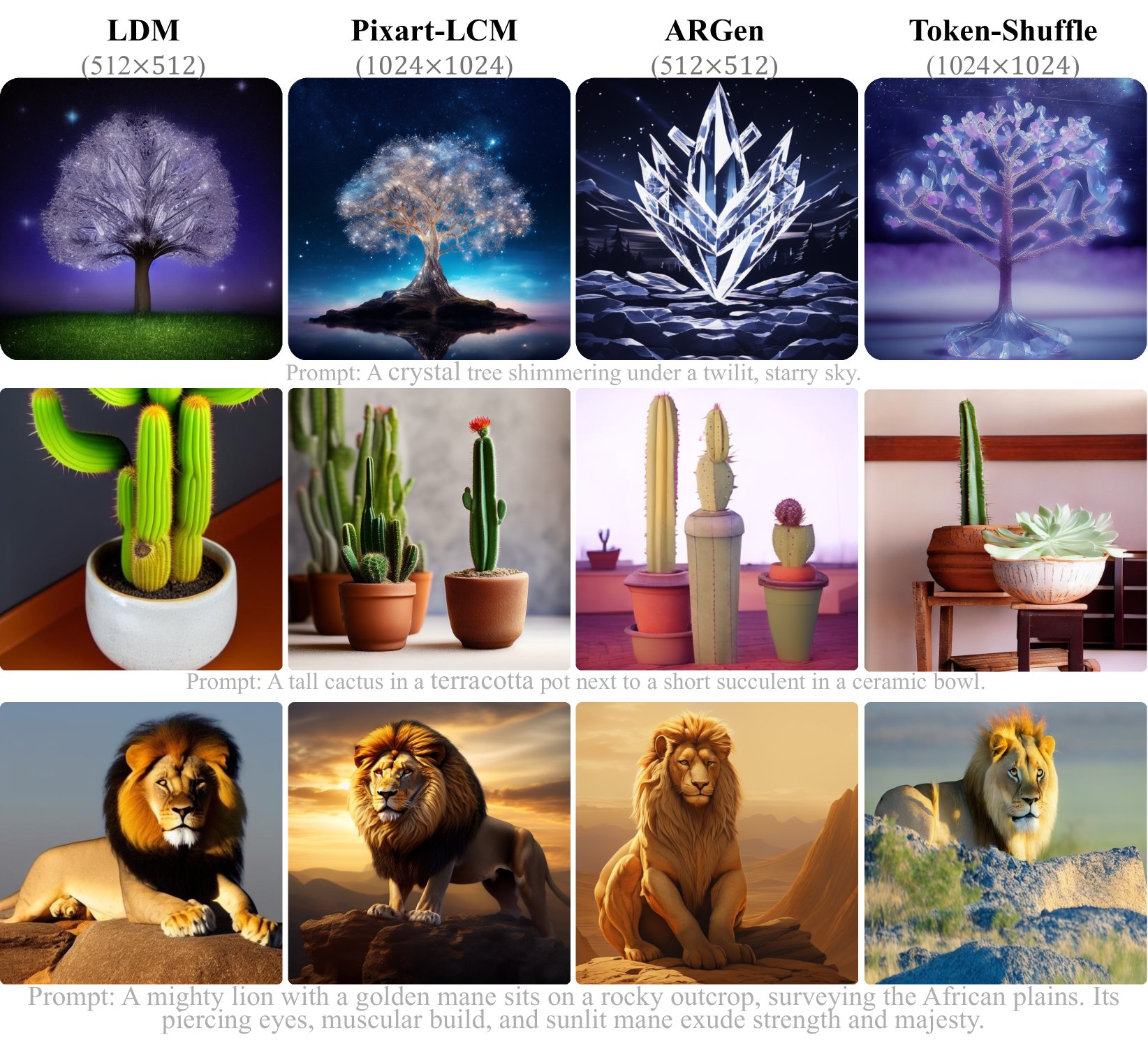 Visual comparison with other open-source diffusion-based and AR-based models (zoom in for details).