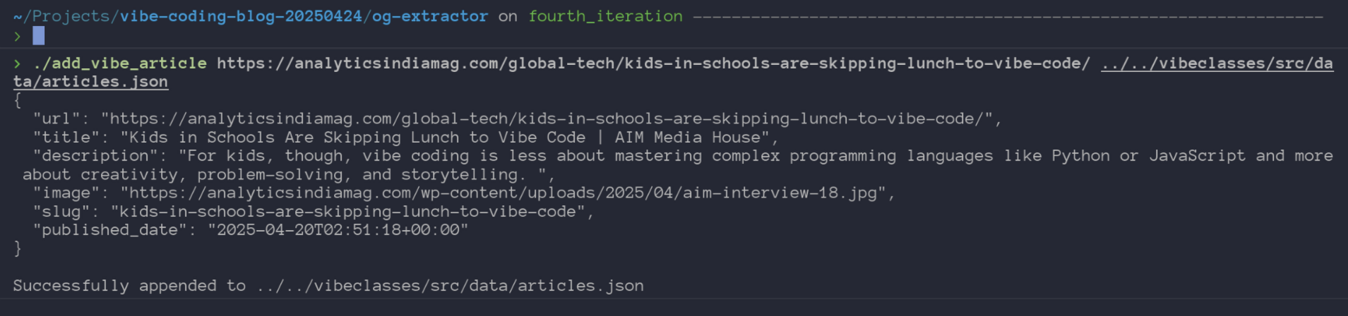Third iteration