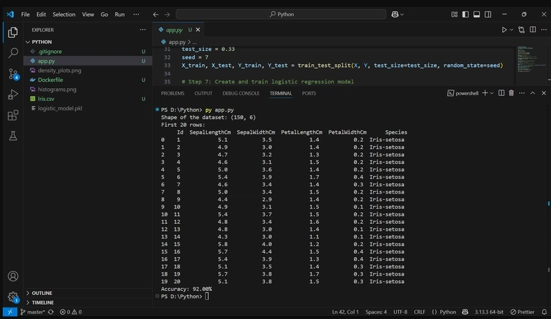 Creating a Docker Image and Pushing to DockerHub for a Python ML App