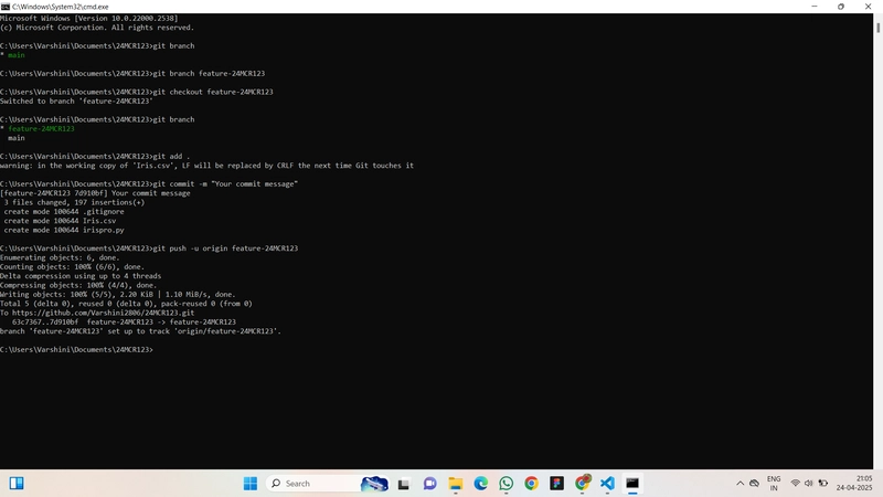 creating a new branch in git