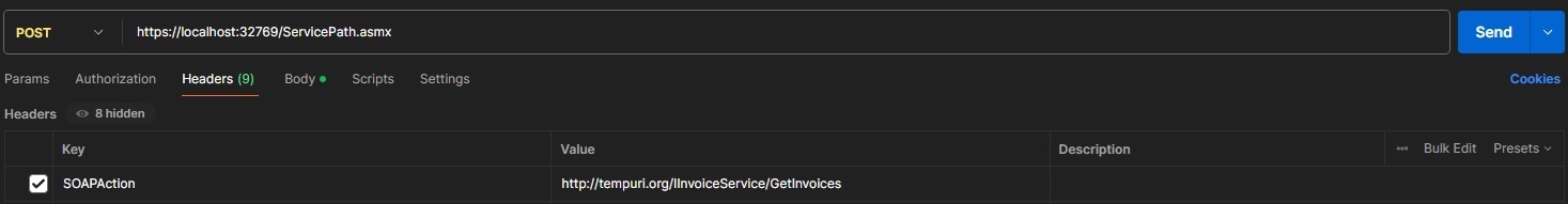 Setting postman header