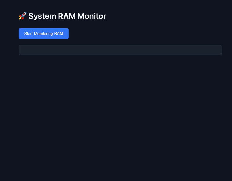 RAM monitor demo
