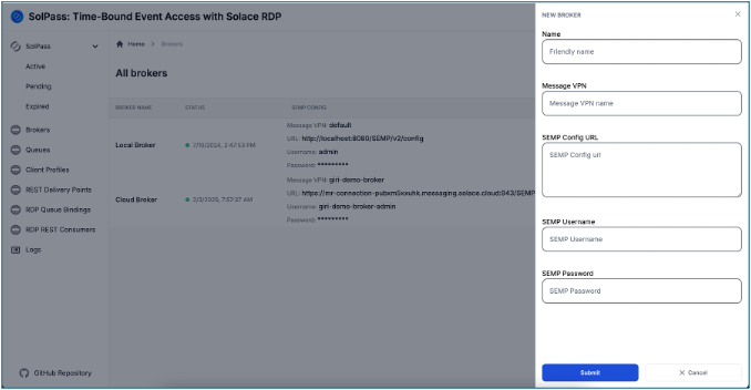 Register and View Broker Connections