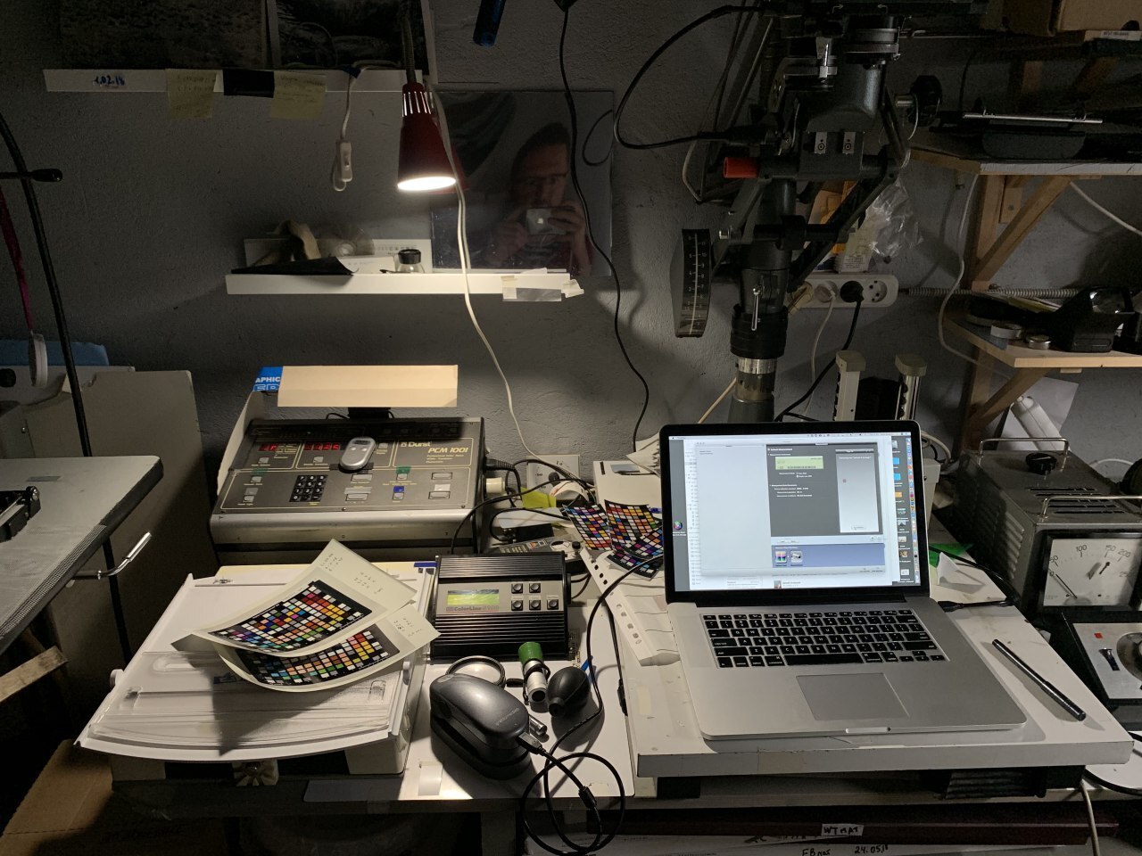 The process of calibrating with color targets