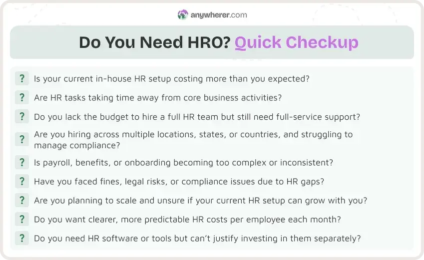 questions to ask if you need hr outsourcing