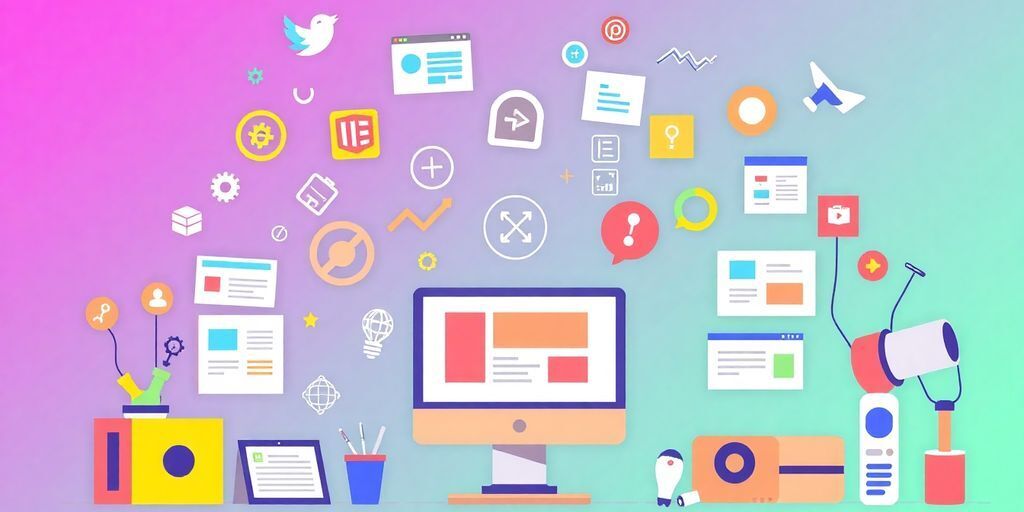 Illustration of modern frontend development tools and technologies.