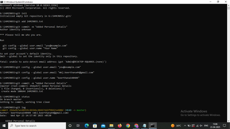 Github push commands
