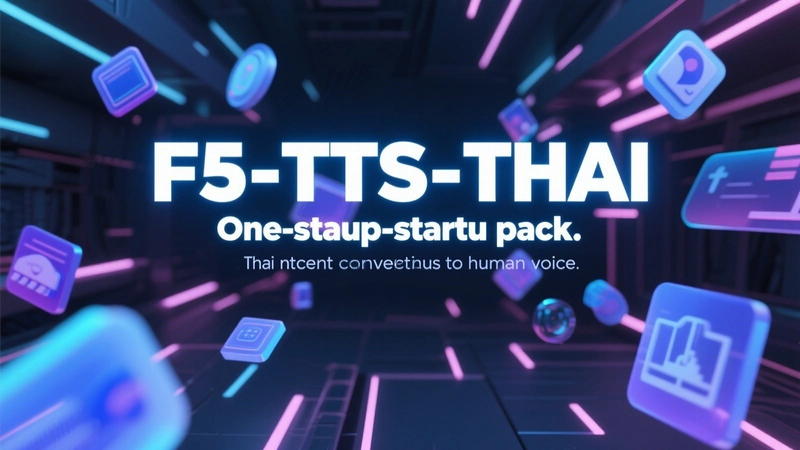 F5-TTS-THAI one-click startup package, Thai text instantly converted to human voice.