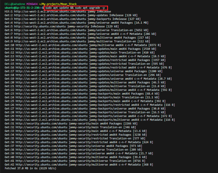 Update ubuntu